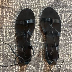Madewell Leather Lace Up Tie Sandal